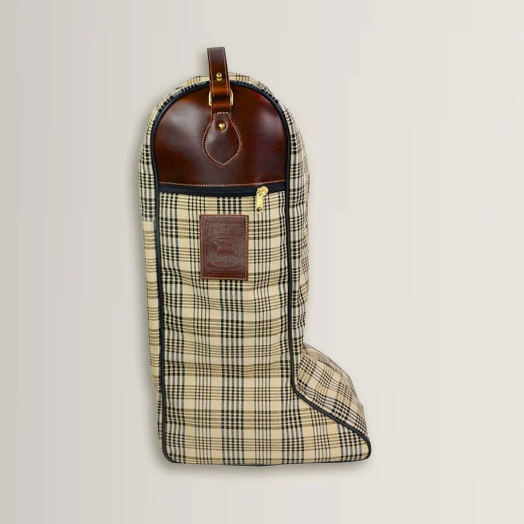 Baker Plaid Boot Case - Brown | Riding Boot Accessories | Malvern Saddlery