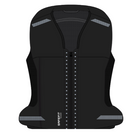 Seaver Safefit Airbag Vest - Black - Shown with Upper, Lower and Zipper Swarovski Crystals. computer generated image | Malvern Saddlery