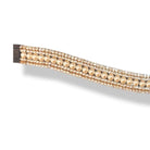 Champagne Swarovski Crystal Browband, detail  | Bridle Accessories |  Malvern Saddlery Custom Design