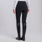 Cavalleria Toscana Women's American Winter Knee Grip Breeches - Black, back view on model | Malvern Saddlery
