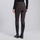 Cavalleria Toscana Women's American Knee Grip Breeches - Espresso, back view on model | Malvern Saddlery
