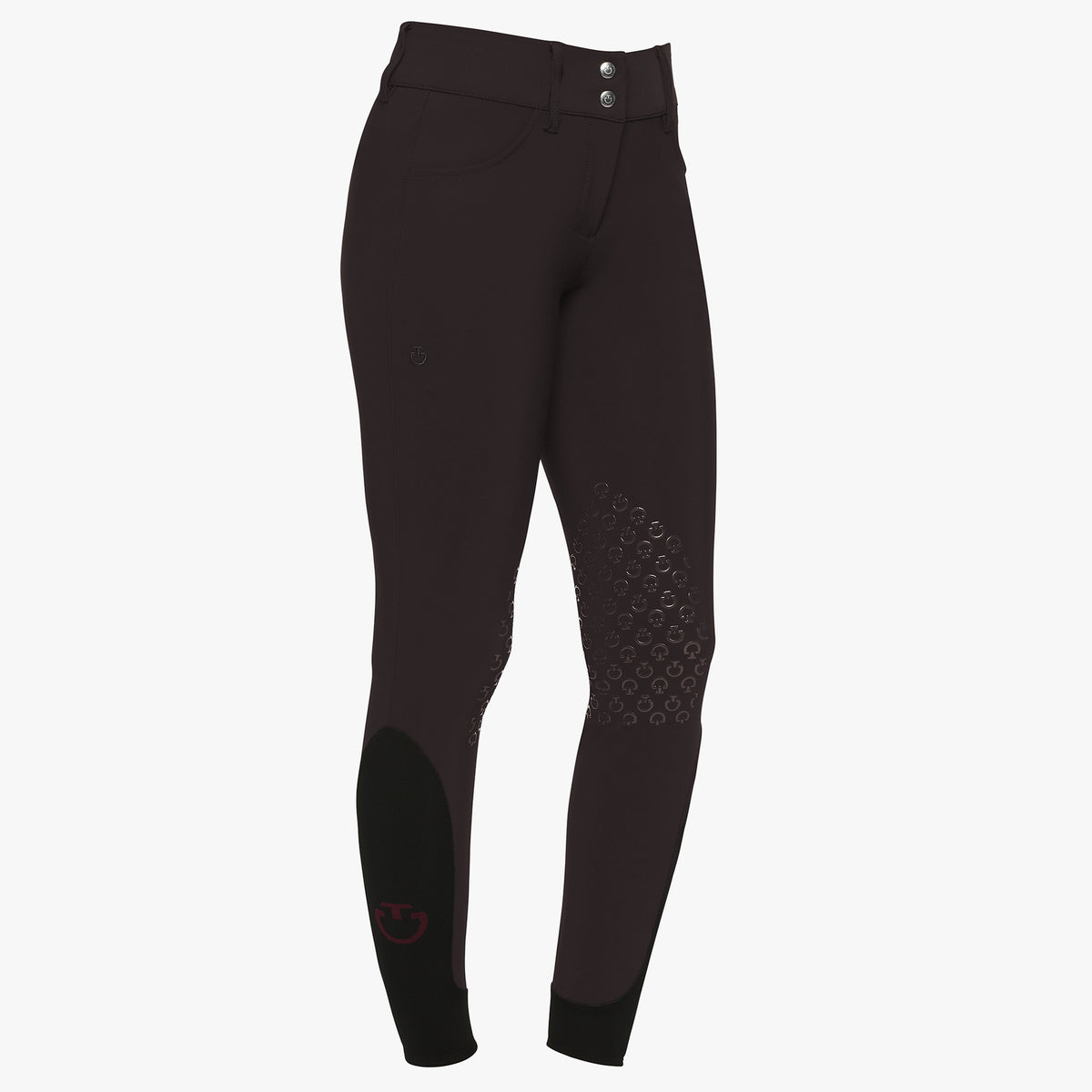 Cavalleria Toscana Women's American Knee Grip Breeches - Espresso, front view | Malvern Saddlery