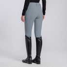 Cavalleria Toscana Women's American Knee Grip Breeches - Windward Blue, back view on model | Malvern Saddlery