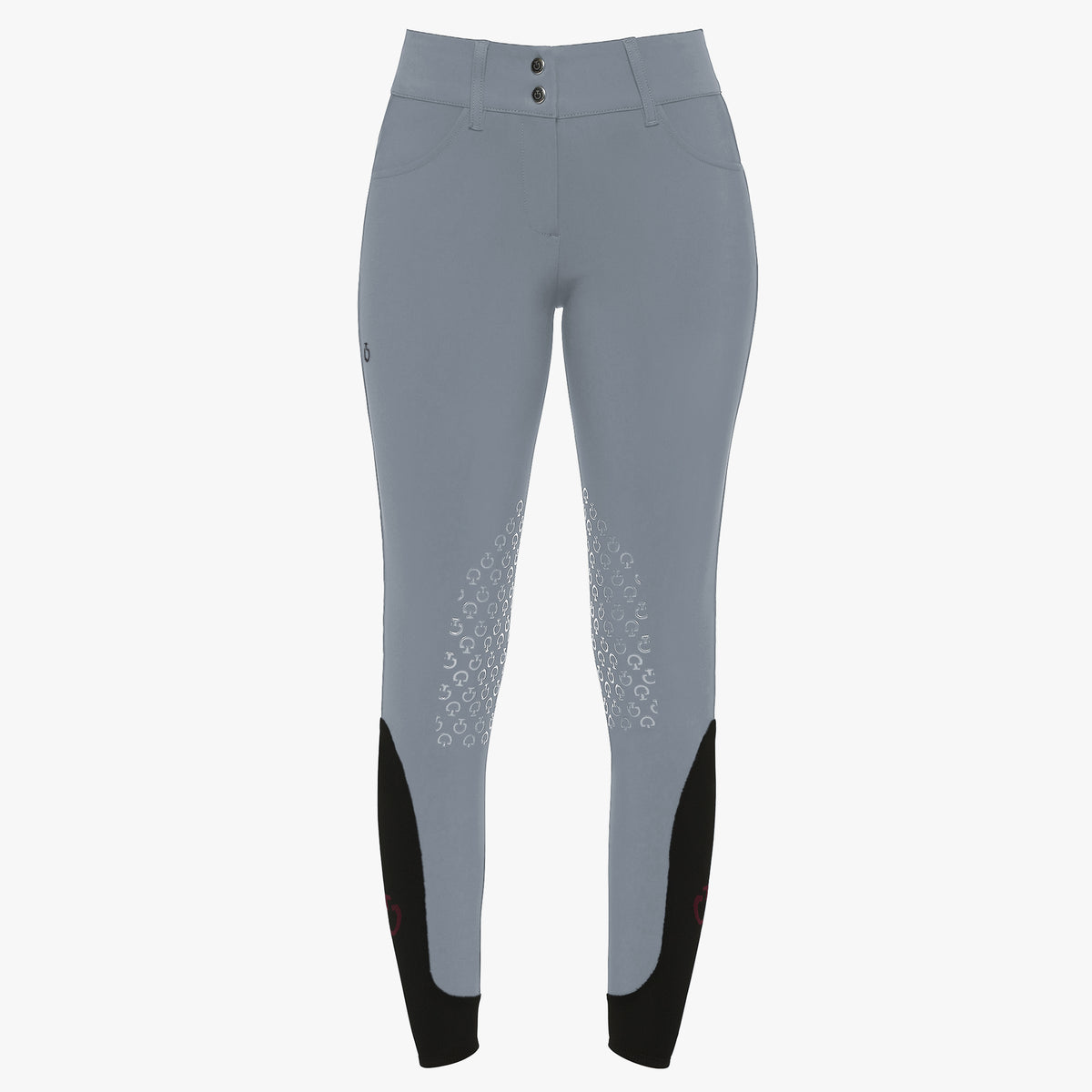 Cavalleria Toscana Women's American Knee Grip Breeches - Windward Blue, straight front view | Malvern Saddlery