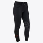 Cavalleria Toscana Women's American Winter Knee Grip Breeches - Black, front view | Malvern Saddlery