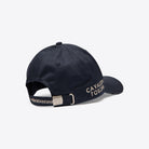 Cavalleria Toscana Embroidered Logo Cotton Baseball Cap - Navy/Rainy Day, back view | Malvern Saddlery