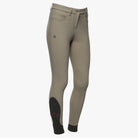 Cavalleria Toscana Girls' Knee Grip Breeches - Foliage Green, front view | Malvern Saddlery