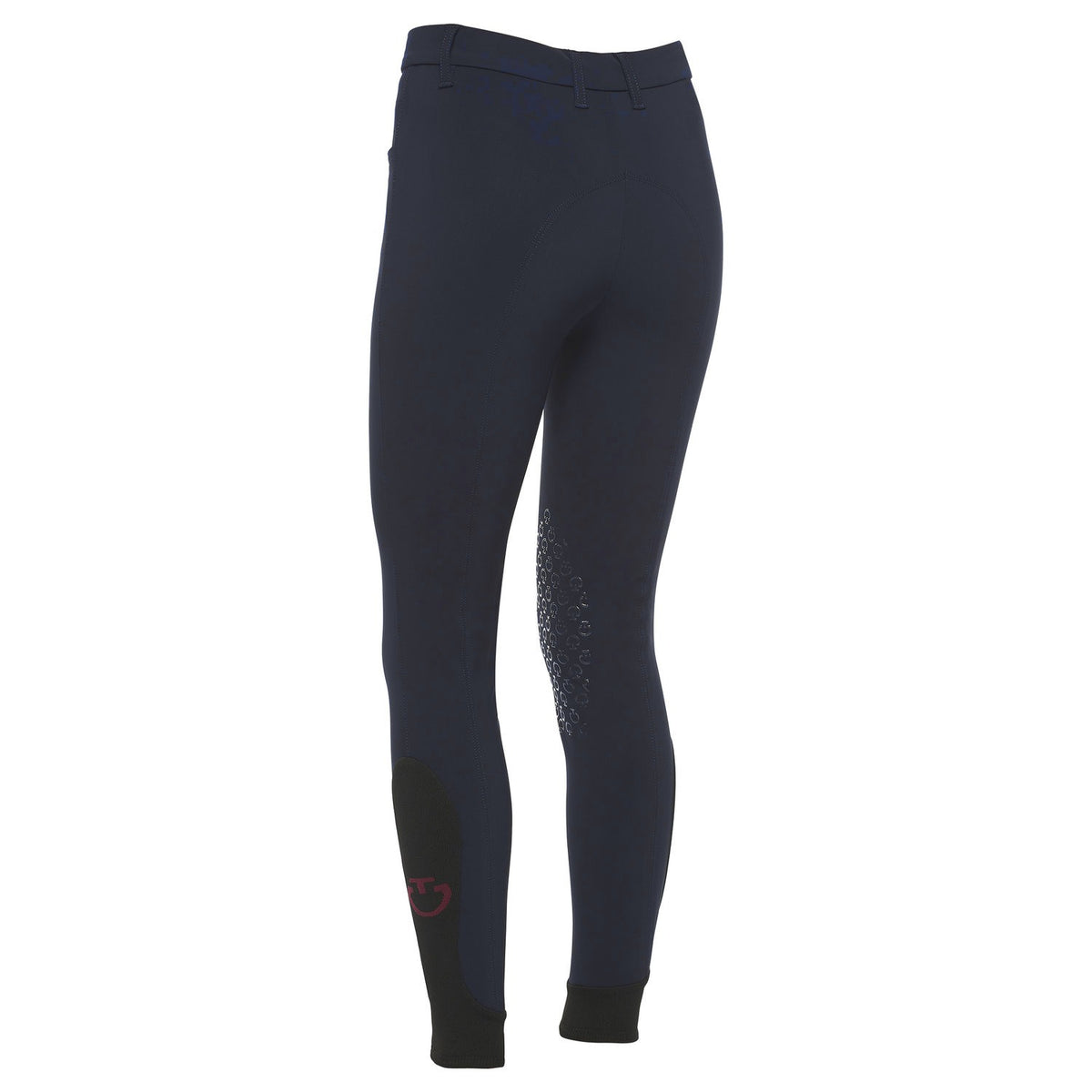 Cavalleria Toscana Girls' Knee Grip Breeches - Ocean Blue, back view | Malvern Saddlery