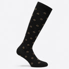 Cavalleria Toscana Mini Jacquard Logo Socks - Black/Rainy Day, side | Malvern Saddlery