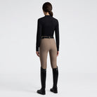 Cavalleria Toscana Women's Technical Wool Long Sleeve Top - Black, back view | Malvern Saddlery