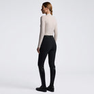 Cavalleria Toscana Women's Technical Wool Long Sleeve Top - Rainy Day, back view | Malvern Saddlery