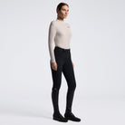 Cavalleria Toscana Women's Technical Wool Long Sleeve Top - Rainy Day, full-length front view | Malvern Saddlery