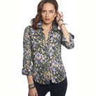 Cino Tikal Papaya Tikal Print Shirt - blue | Malvern Saddlery