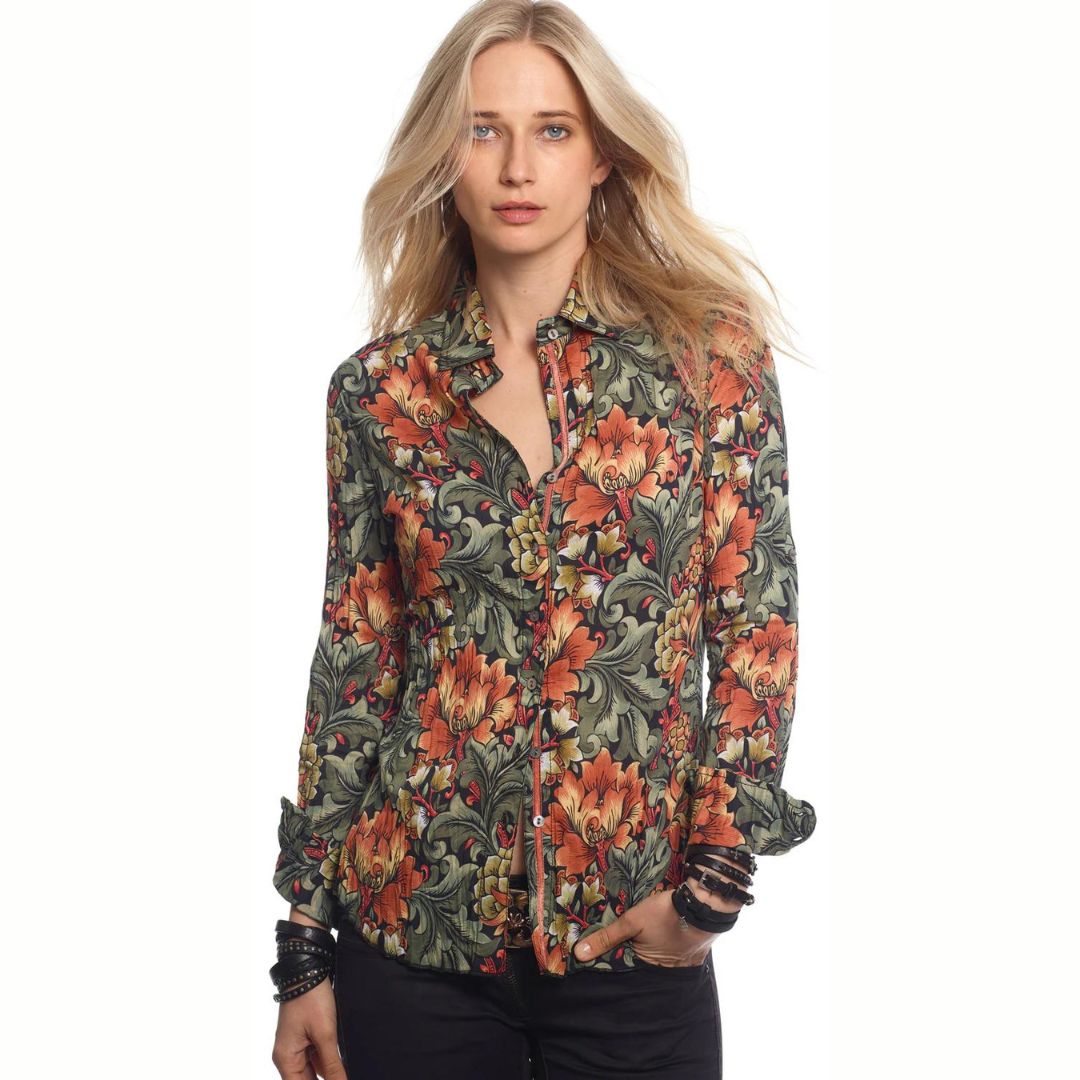 Cino Tikal Papaya Tikal Print Shirt - Papaya | Malvern Saddlery