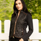 KL Select Taylor Quilted Ladies Vest - Black/Cognac | Malvern Saddlery