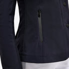 Cavalleria Toscana Girl's Competition Jacket with Zip - Navy; zip pocket detail | Malvern Saddlery
