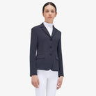 Cavalleria Toscana Girls Hunter Competition Jacket - Navy; shown on rider | Malvern Saddlery