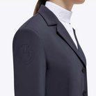 Cavalleria Toscana Girls Hunter Competition Jacket - Navy; shoulder logo detail | Malvern Saddlery