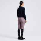 Cavalleria Toscana Girls’ Cashmere Blend Crew Neck Sweater; Navy - back view| Malvern Saddlery