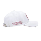 Cavalleria Toscana  Cotton Baseball Cap, White/Pink; side view| Malvern Saddlery