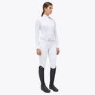 Cavalleria Toscana Ladies Long Sleeve Bib Competition Shirt White | Malvern Saddlery