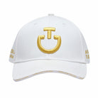Cavalleria Toscana  Cotton Baseball Cap, White/Gold | Malvern Saddlery