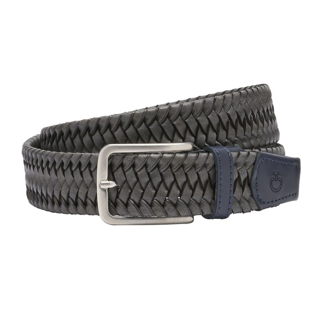 Shop Cavalleria Toscana Woven Leather Belt - Gray | Malvern Saddlery