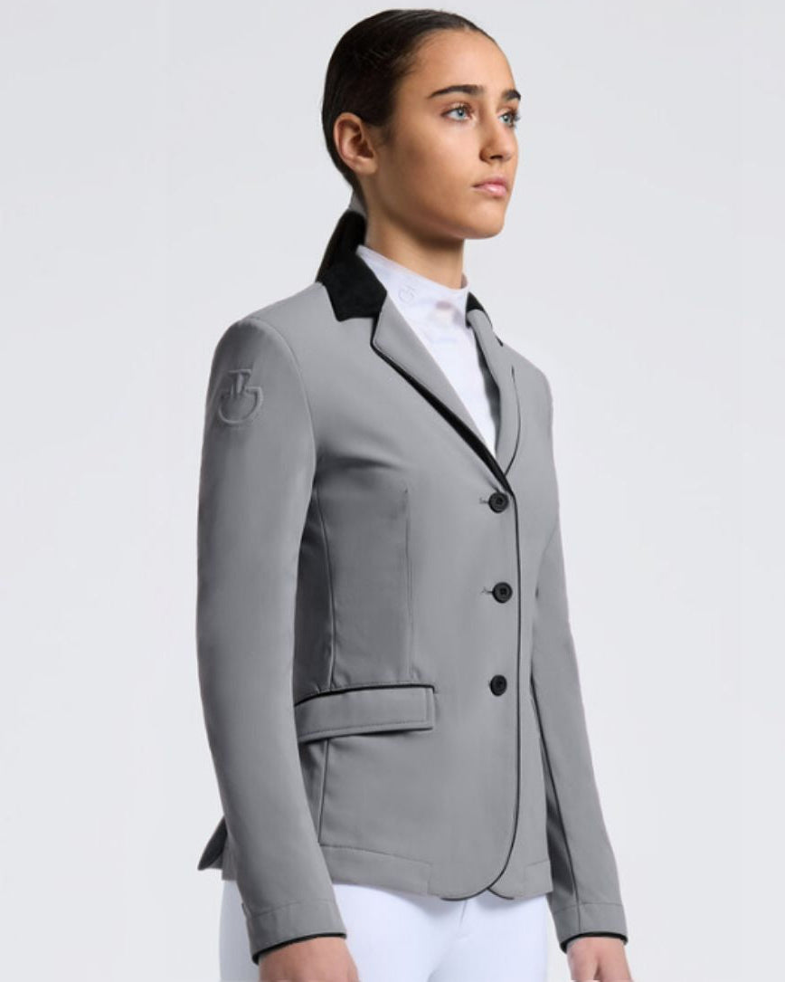 Cavalleria Toscana Young Rider Girls' Equestrian Show Coat - Gray | Malvern Saddlery