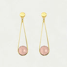 Dean Davidson Mini Ipanema Earrings - Morganite, Gold Drop | Malvern Saddlery 