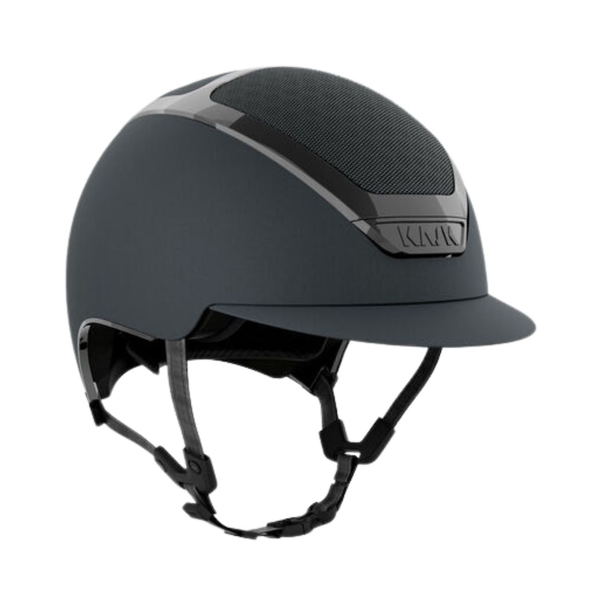 Kask Dogma Chrome Equestrian Helmet - Anthracite Gray; on white background | Malvern Saddlery