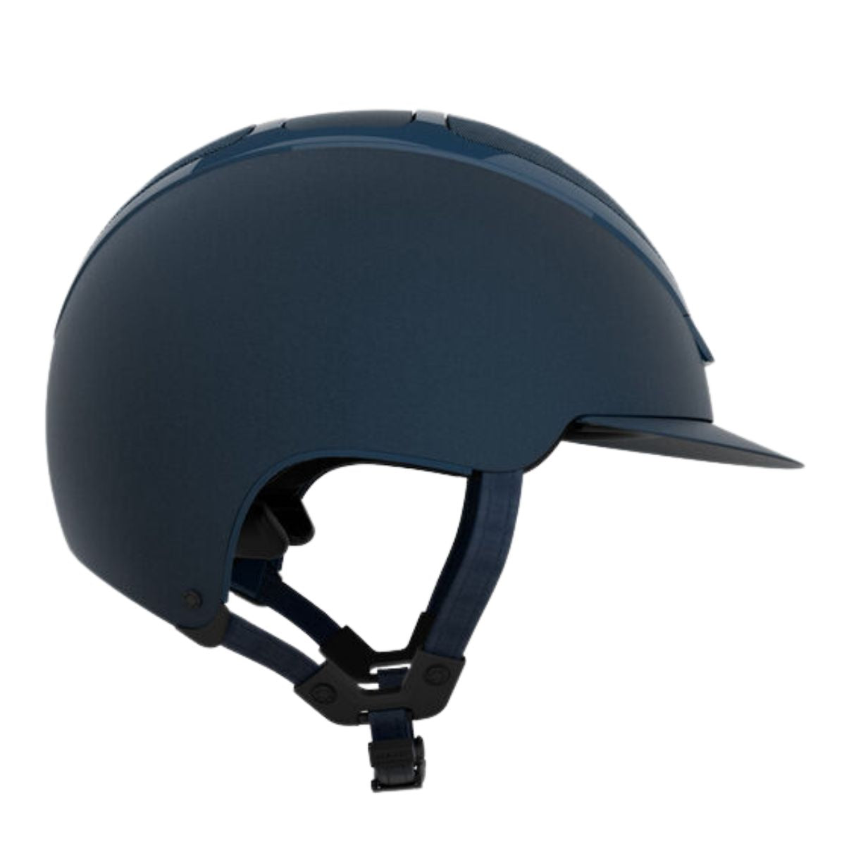 Kask Dogma Chrome Equestrian Helmet - Navy; side view on white background | Malvern Saddlery