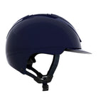 Kask Equestrian Dogma Pure Shine Helmet - Atlantic Blue; side view on white background | Standard Brim Helmets | Malvern Saddlery
