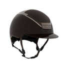 Kask Equestrian Dogma Pure Shine Helmet - Espresso Brown; on white background | Standard Brim Helmets | Malvern Saddlery