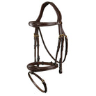 Dy'on Anatomic Flash Bridle - Brass Buckles with Cream Stitching | Malvern Saddlery