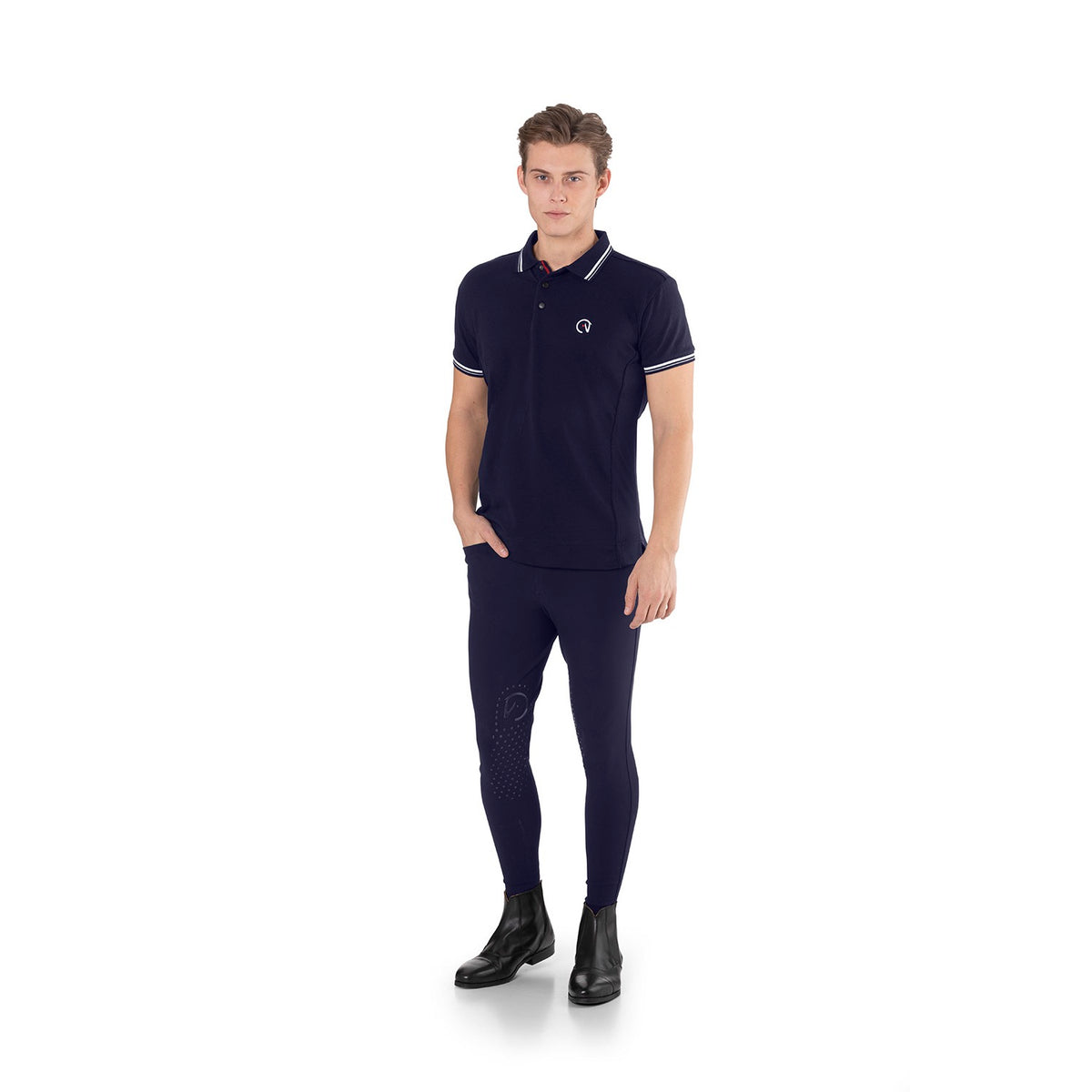 EGO7 Men's Air Polo Shirt - Navy, front | Malvern Saddlery