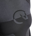 Close-up detail view of the EGO7 Audrey Women's Seamless Long Sleeve Training Shirt in Black