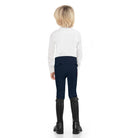 EGO7 kids' knee grip jumping breeches in Navy back view