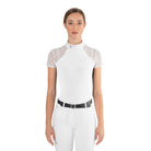 EGO7 Florentine MC women's short sleeve lace show shirt in white front view
