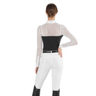 EGO7 Florentine ML women’s black lace equestrian show shirt back view
