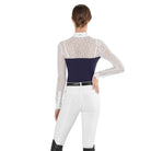 EGO7 Florentine ML women’s navy lace equestrian show shirt back view
