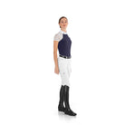 EGO7 Florentine Women's Short Sleeve Show Shirt - Navy/White, side | Malvern Saddlery