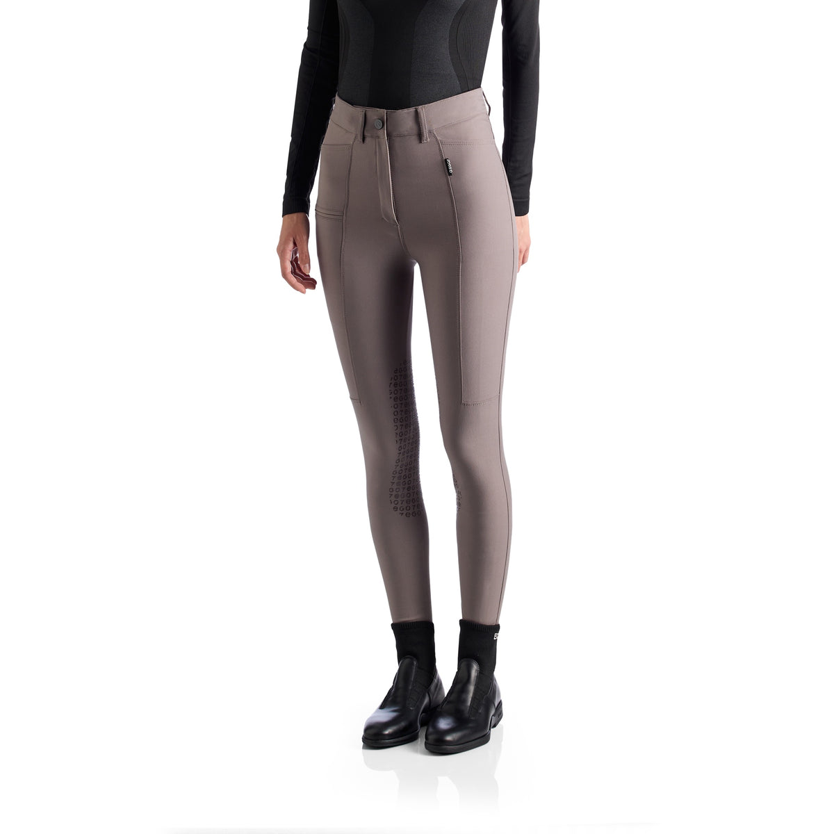 EGO7 Women's Maya Knee Grip Breeches - Turtledove, front | Malvern Saddlery