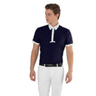 EGO7 MC men's short sleeve show shirt in navy front view