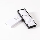 White EGO7 men's equestrian horse head show tie packaged in a black presentation box with EGO7 brand tag and white gift box.