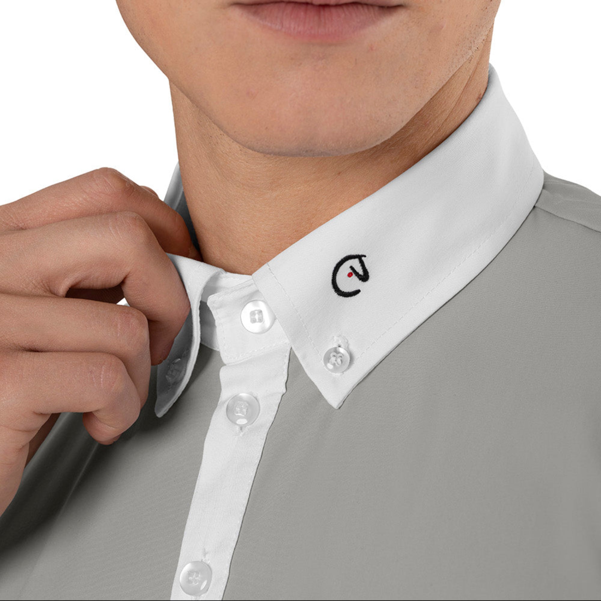 EGO7 ML men's long sleeve show shirt front and collar detail