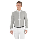EGO7 ML men's long sleeve show shirt in Ice Grey front view
