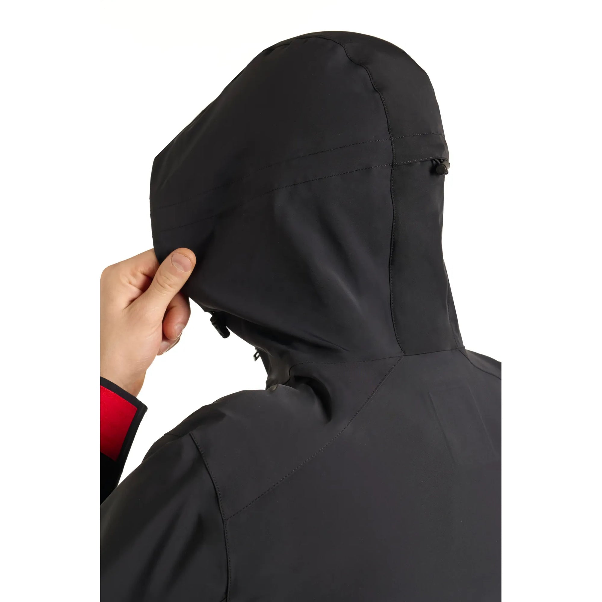 EGO7 Nate Men's Waterproof Jacket Black adjustable hood detail
