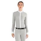 EGO7 Polo ML women's long sleeve show shirt in Ice Grey front view