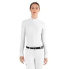 EGO7 Polo ML women's long sleeve show shirt in white front view