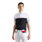 EGO7 Ray Men’s Short Sleeve Show Shirt in Black with white collar and technical mesh contrast design